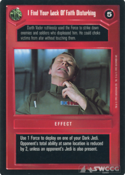 I Find Your Lack Of Faith Disturbing