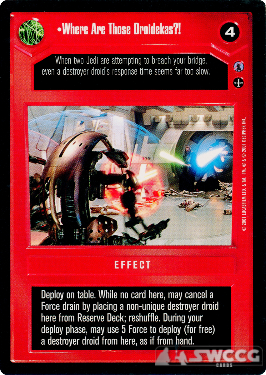 Where Are Those Droidekas?! 1 Where Are Those Droidekas?!