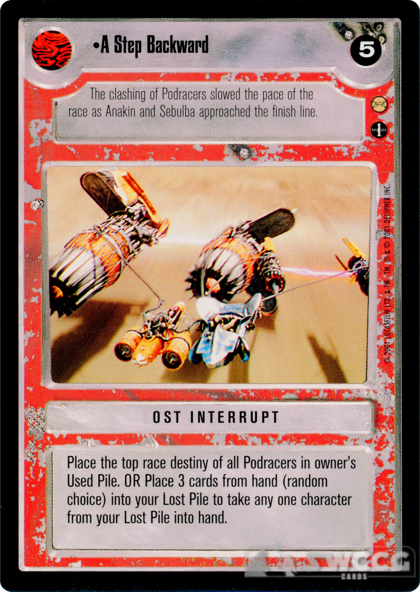 A Step Backward 1 A Step Backward