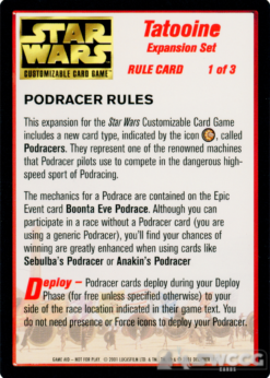 Tatooine Rule Card 1 (DS)